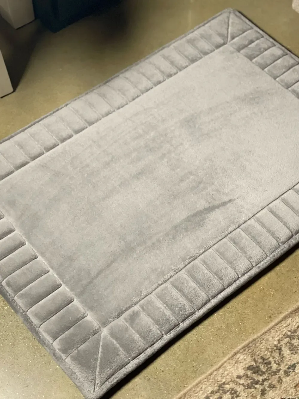 Large Gray Memory Foam Bathmat - Super Soft - (2 ft. X 3 ft.)